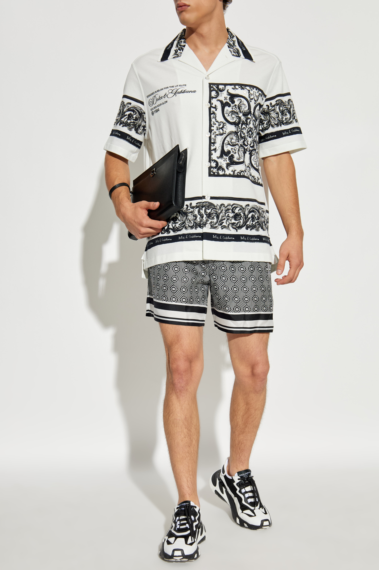 DOLCE & GABBANA シルク DOLCE & GABBANA Sweater Tropical Heart Crown Silk Pullover